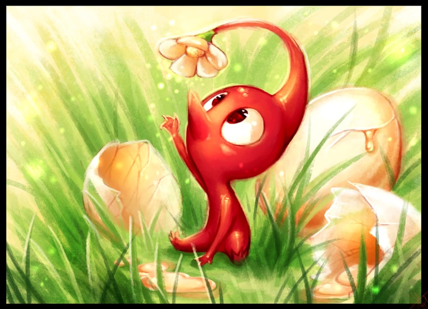 red pikmin (pikmin) drawn by alyssa_gerwig
