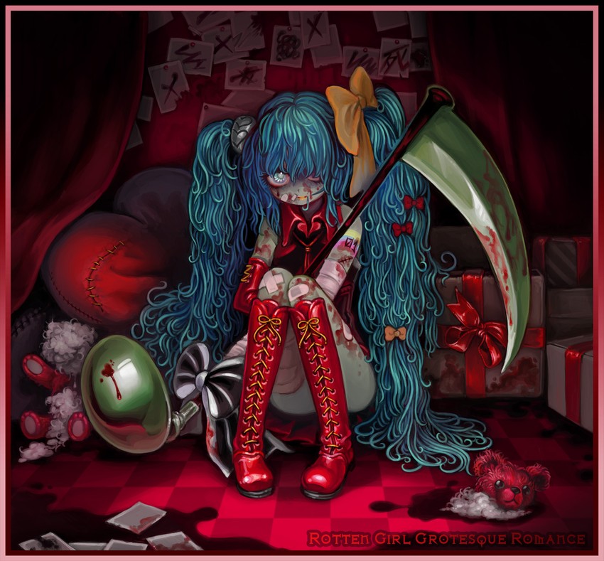 hatsune miku (vocaloid and 1 more) drawn by yukaman