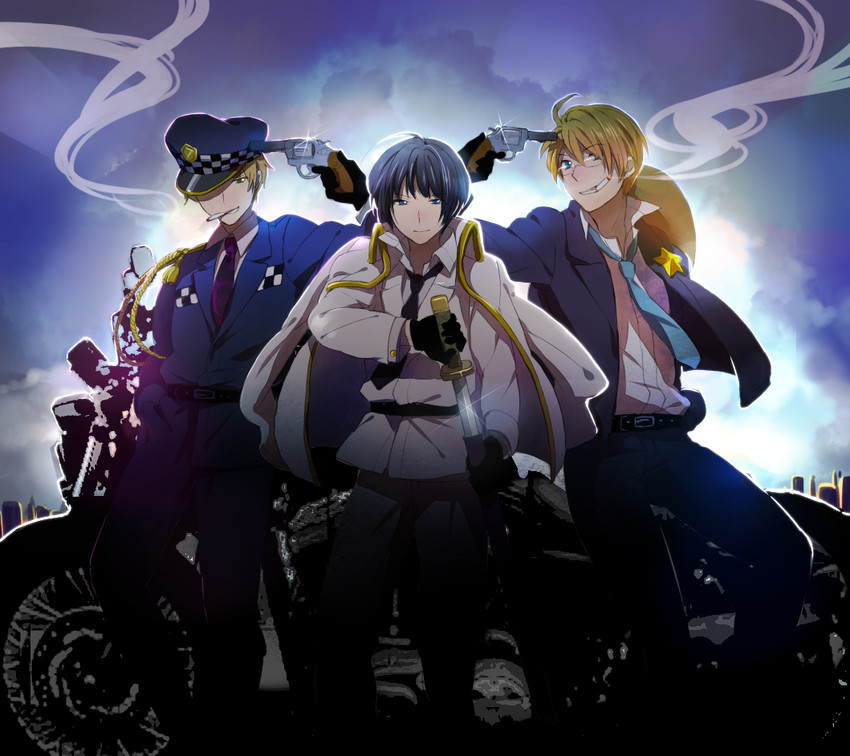 america, united kingdom, and japan (axis powers hetalia) drawn by tomako