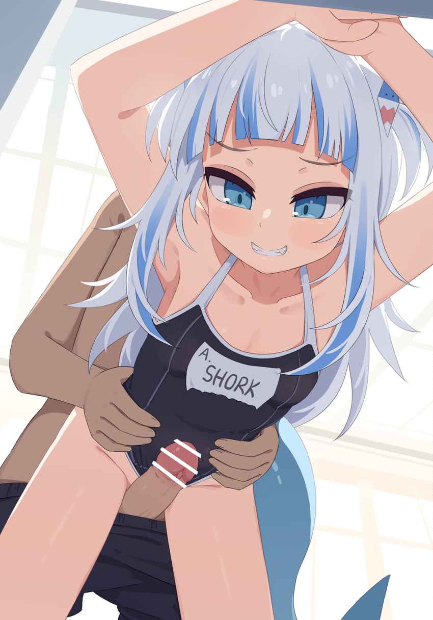 gawr gura (hololive and 1 more) drawn by tenroy