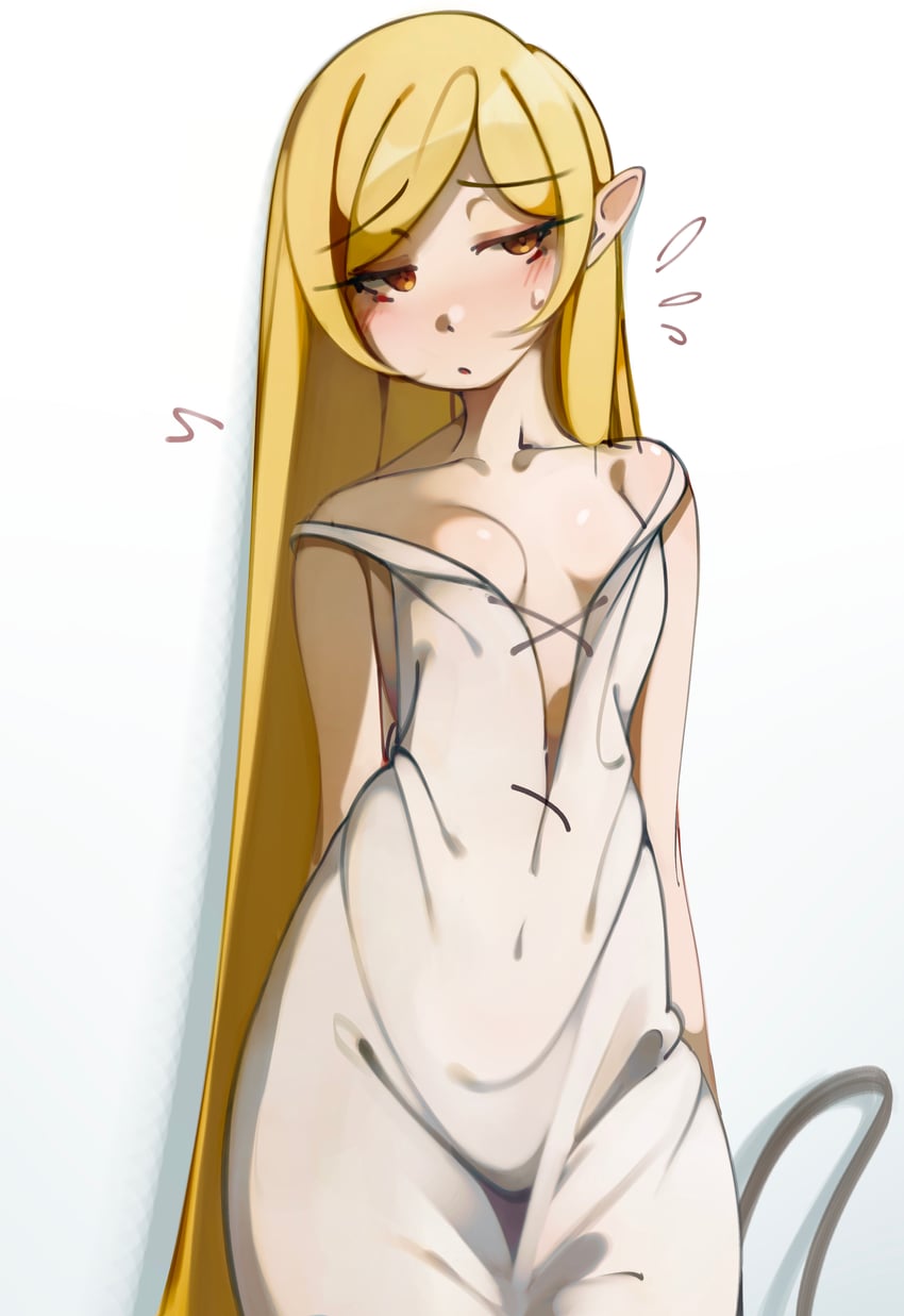 oshino shinobu and kiss-shot acerola-orion heart-under-blade (monogatari and 1 more) drawn by deko_morii