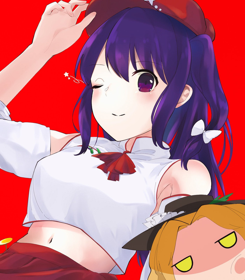 jacket girl and label girl (touhou) drawn by yata_zetta