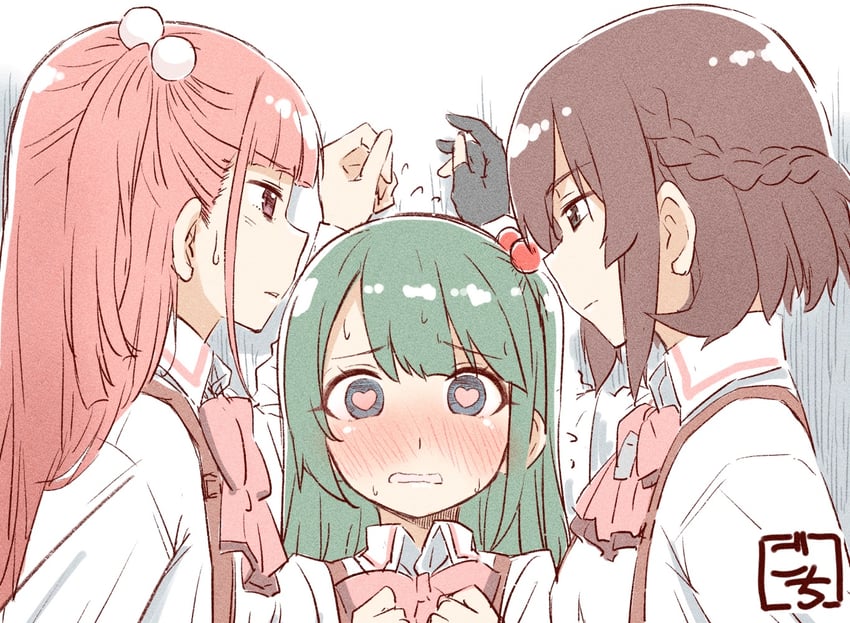 haneda catalina mei, takatori natalie towa, sano matilda kokoro, kai chihiro, shimizu rin, and 1 more (assault lily) drawn by gochisousama_(tanin050)