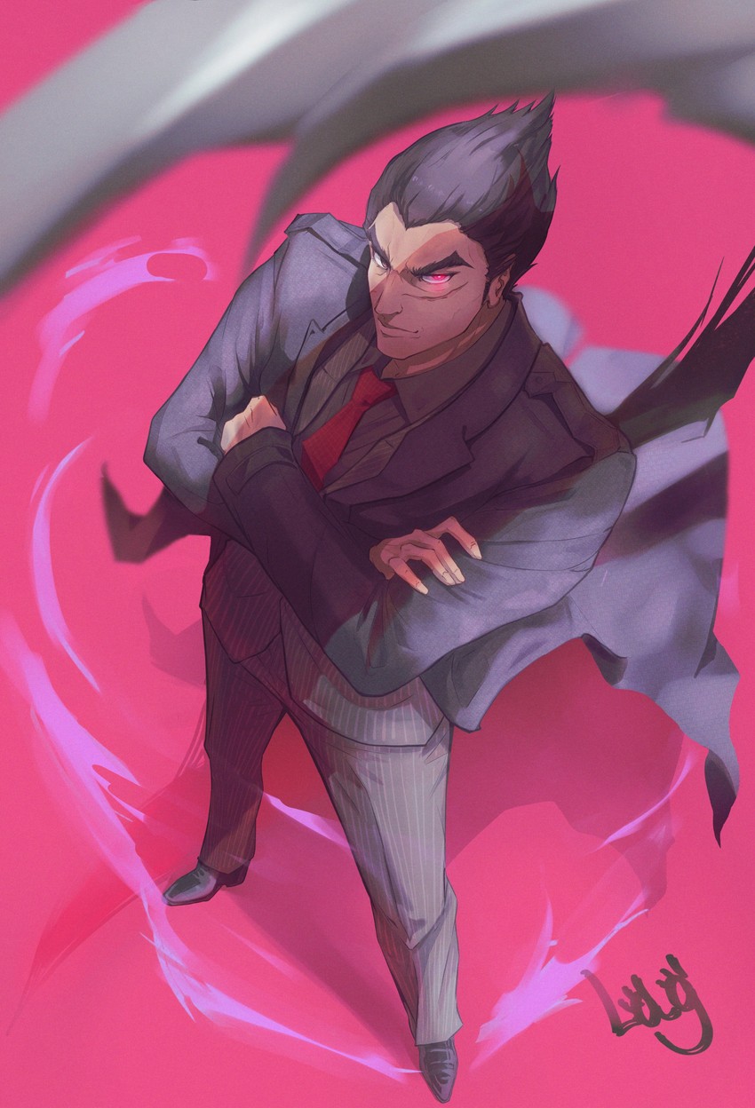 mishima kazuya (tekken and 1 more) drawn by lag_(wo76_a)
