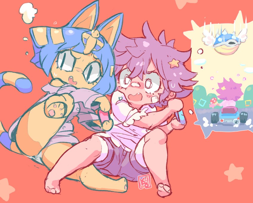 villager and ankha (mario and 2 more) drawn by starmilk