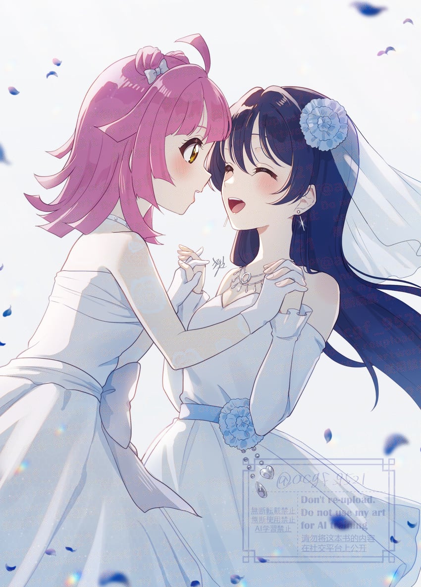 sonoda umi and tennoji rina (love live! and 2 more) drawn by kyaku_tasu