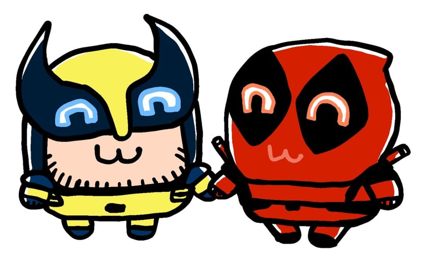 wolverine and deadpool (marvel and 4 more) drawn by bkub