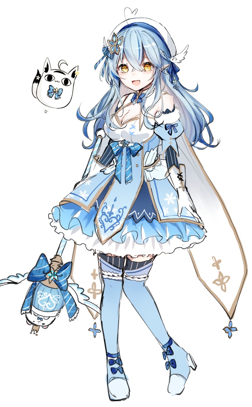 yukihana lamy, daifuku, and miteiru (hololive) drawn by noyu_(noyu23386566)