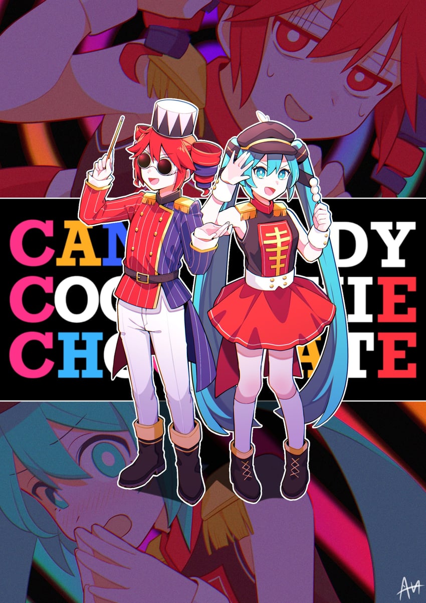 hatsune miku and kasane teto (vocaloid and 2 more) drawn by sato_(r017xts117)