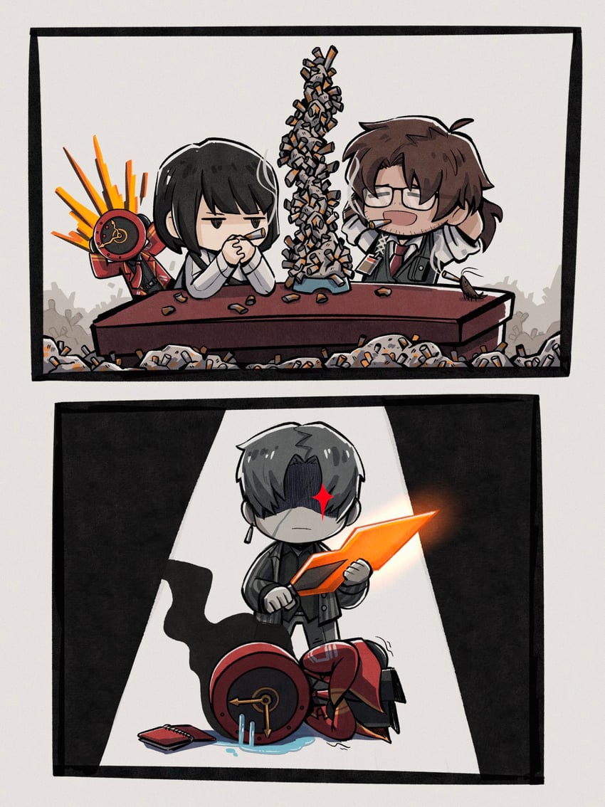 ryoshu, dante, gregor, and vergilius (project moon and 1 more) drawn by 4indroid