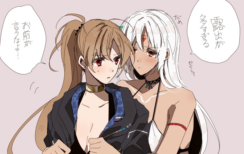 jean bart and massachusetts (azur lane) drawn by amazuki_jou
