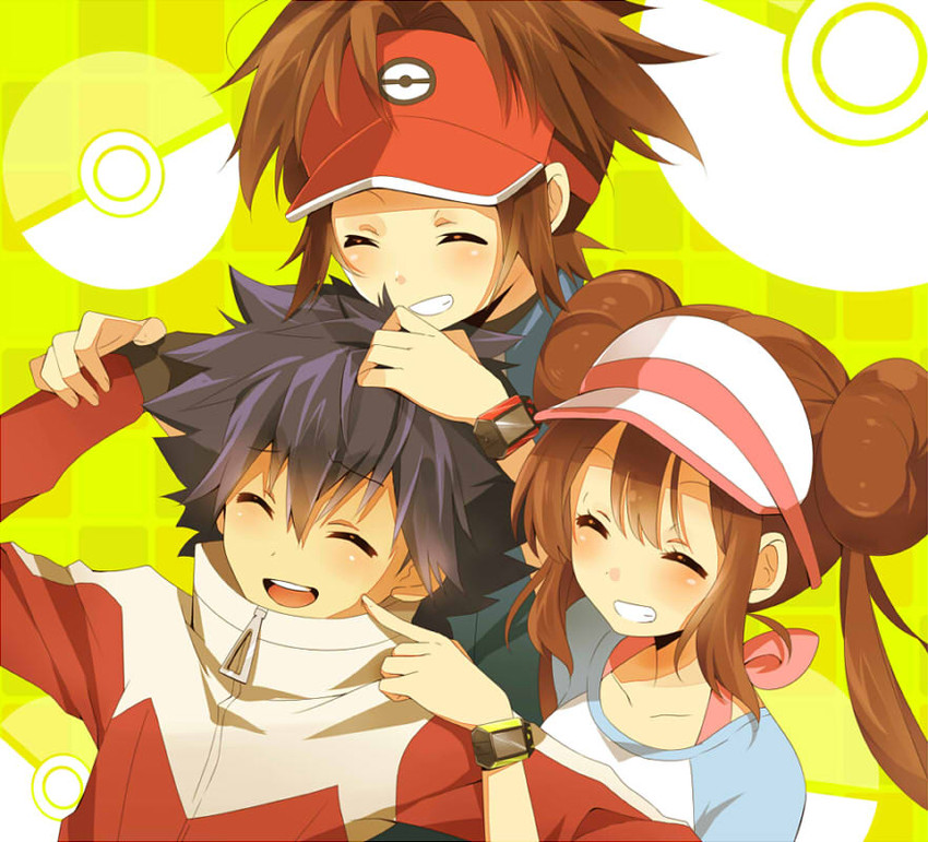 rosa, nate, and hugh (pokemon and 1 more) drawn by zges