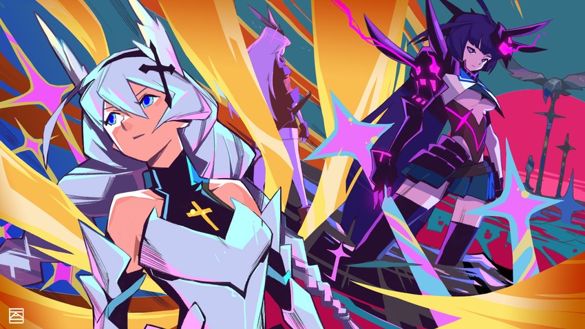 kiana kaslana, raiden mei, and yae sakura (honkai and 1 more) drawn by kai_chang