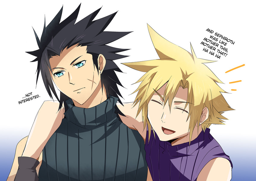 cloud strife and zack fair (final fantasy and 1 more) drawn by meru
