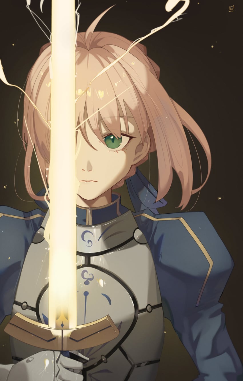 artoria pendragon and saber (fate and 1 more) drawn by ninochuu