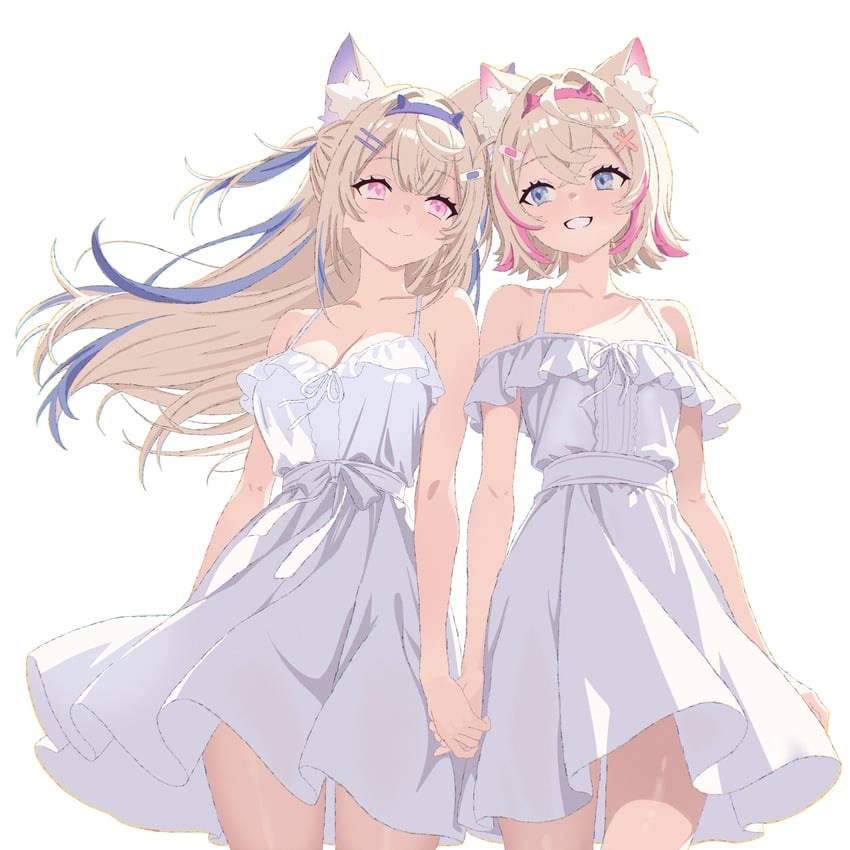 fuwawa abyssgard and mococo abyssgard (hololive and 1 more) drawn by takokatsu