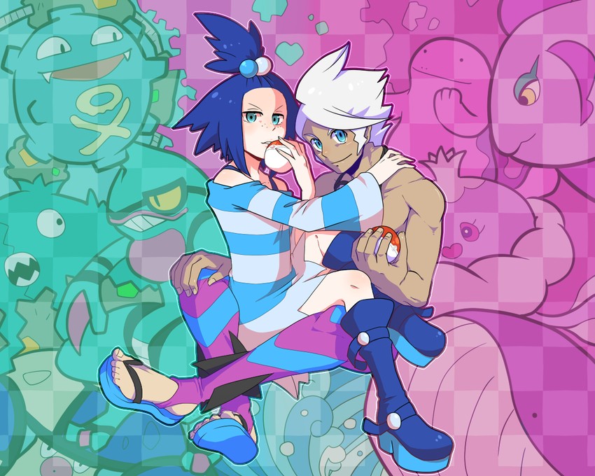 roxie, quagsire, koffing, wailord, jellicent, and 4 more (pokemon and 1 more) drawn by imozonokan