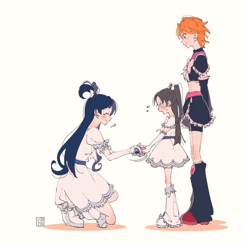 misumi nagisa, yukishiro honoka, cure black, and cure white (precure and 1 more) drawn by aoi_tete