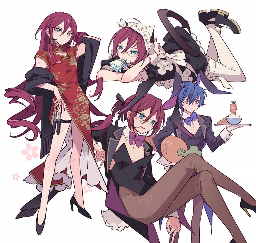 saegusa ibara and sazanami jun (ensemble stars!) drawn by meremero