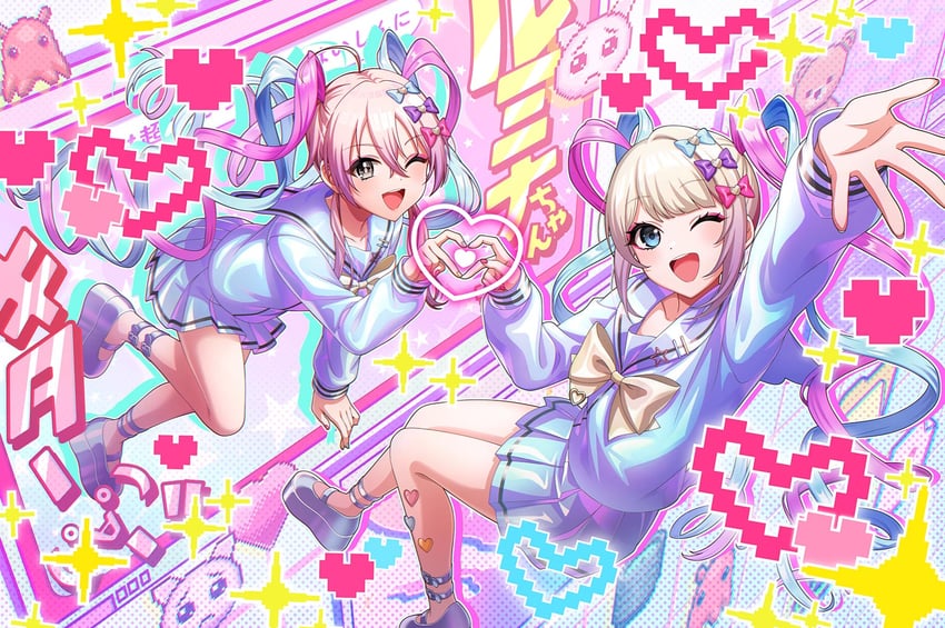 chouzetsusaikawa tenshi-chan, pien cat, and ichihoshi lumina (needy girl overdose and 1 more)