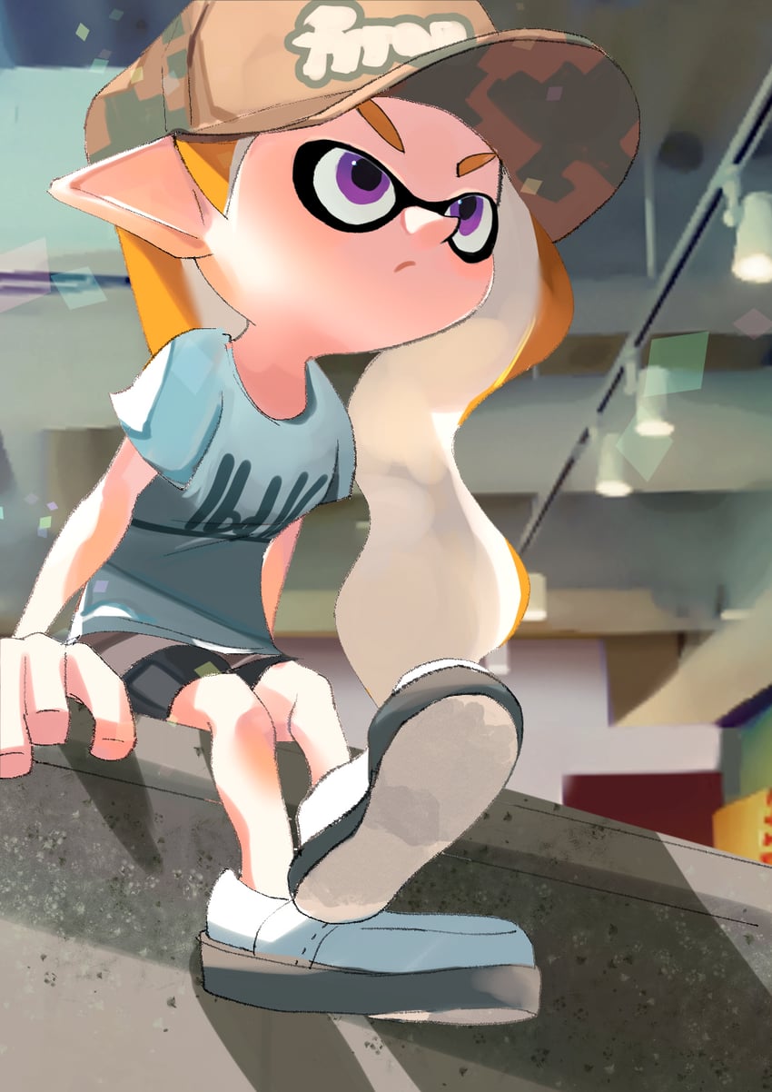 inkling player character and inkling girl (splatoon) drawn by koike3582