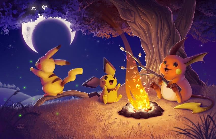pikachu, pichu, and raichu (pokemon) drawn by eric_proctor