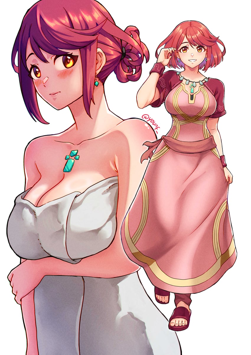 pyra (xenoblade chronicles and 1 more) drawn by you_nf