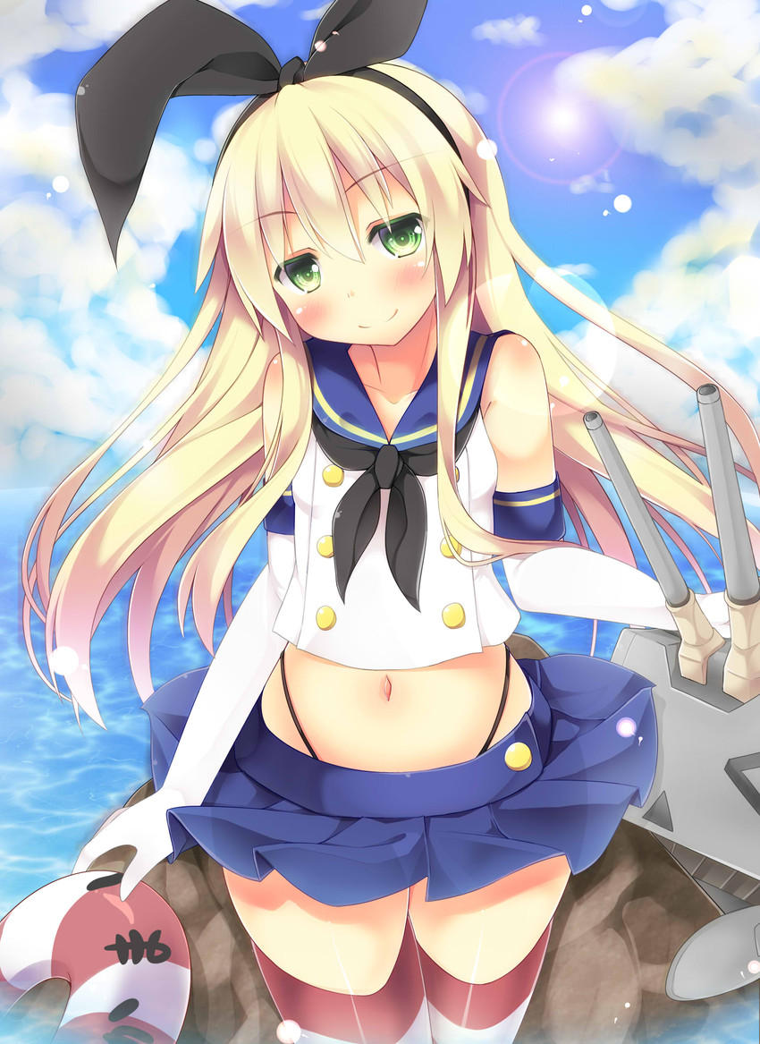 shimakaze and rensouhou-chan (kantai collection) drawn by koushuu_aki