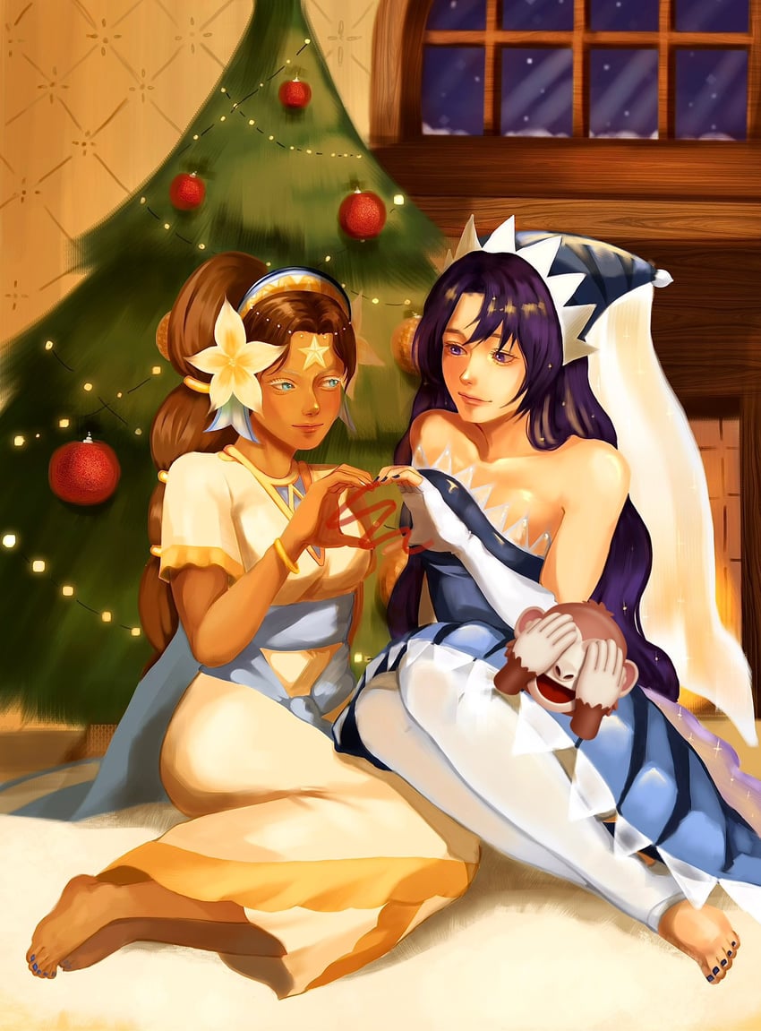 moonlight cookie and starfruit cookie (cookie run and 1 more) drawn by hey67o