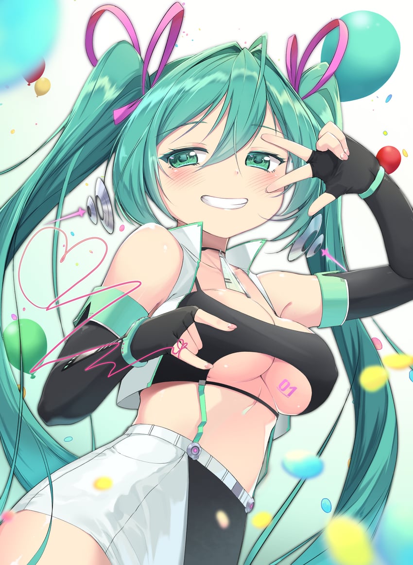 hatsune miku (vocaloid and 1 more) drawn by jungki_dr