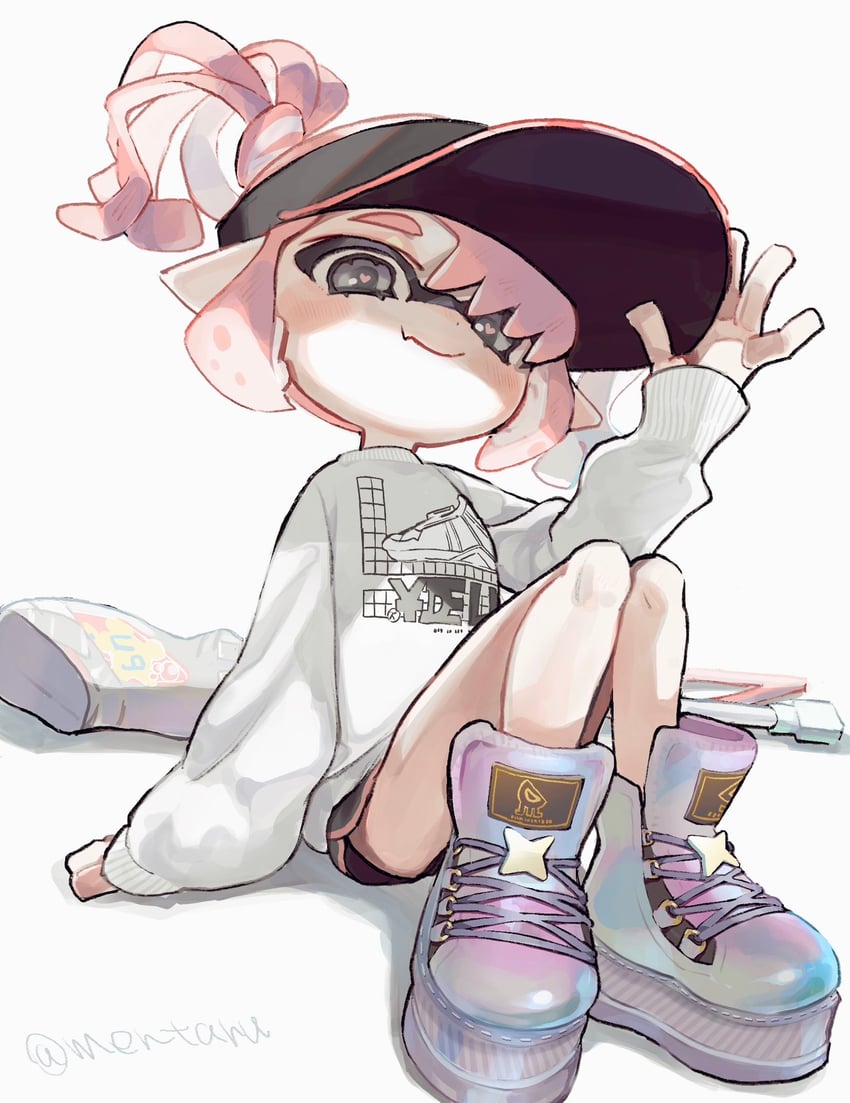 inkling player character and inkling girl (splatoon) drawn by amezawa_koma