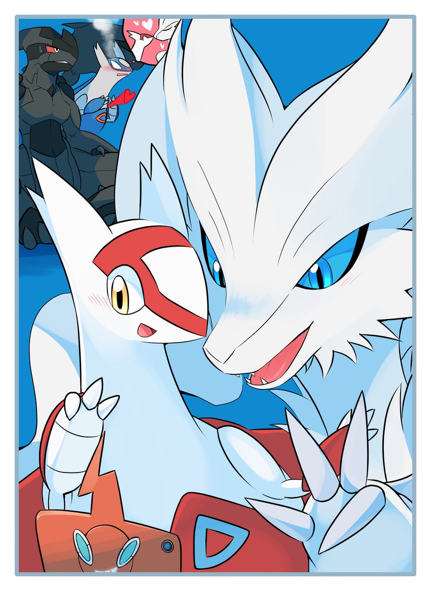 rotom, rotom phone, latias, latios, reshiram, and 1 more (pokemon) drawn by elaphe_guttata6