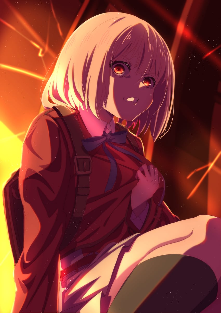 nishikigi chisato (lycoris recoil) drawn by grylls_kuma