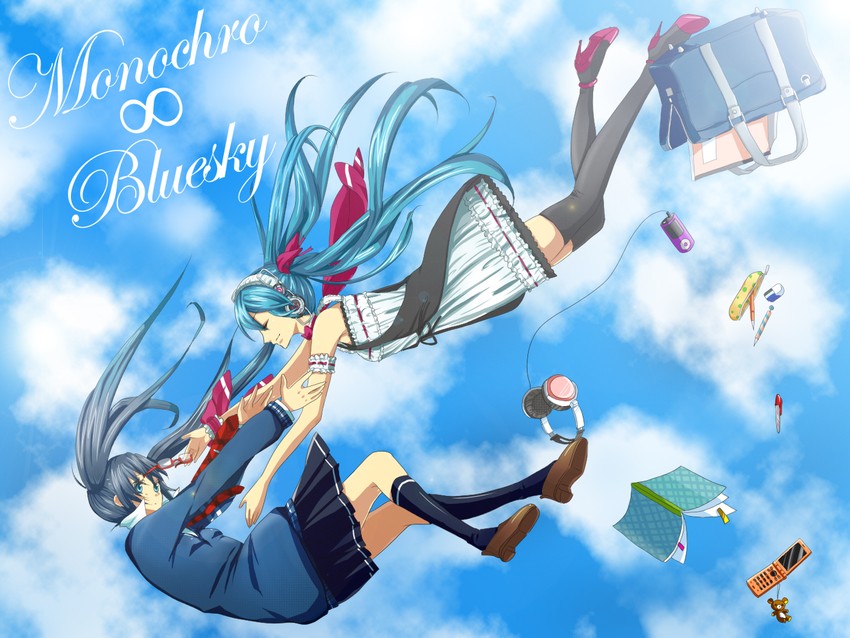 hatsune miku and rilakkuma (vocaloid and 3 more) drawn by kuruchi