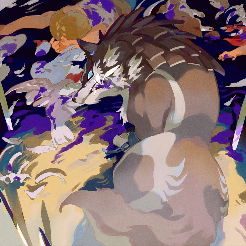 link, wolf link, and cucco (the legend of zelda and 1 more) drawn by ricmoo3