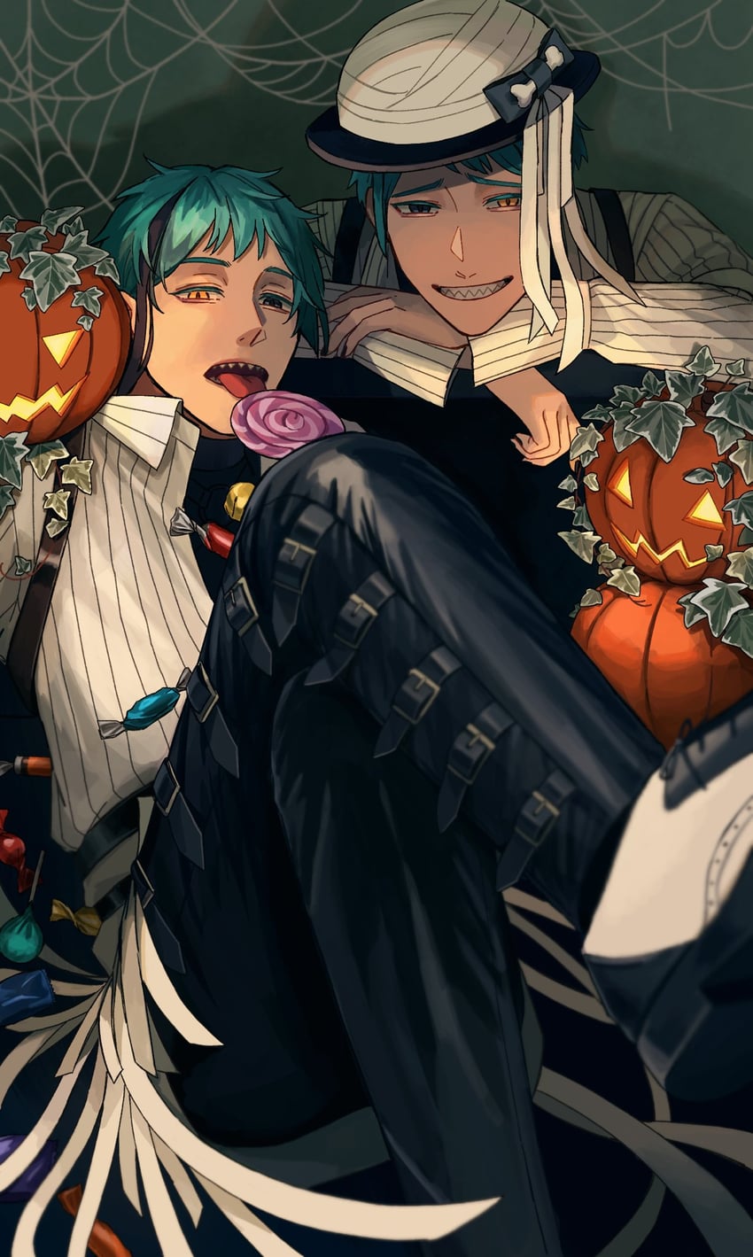 floyd leech and jade leech (twisted wonderland) drawn by n0_2434