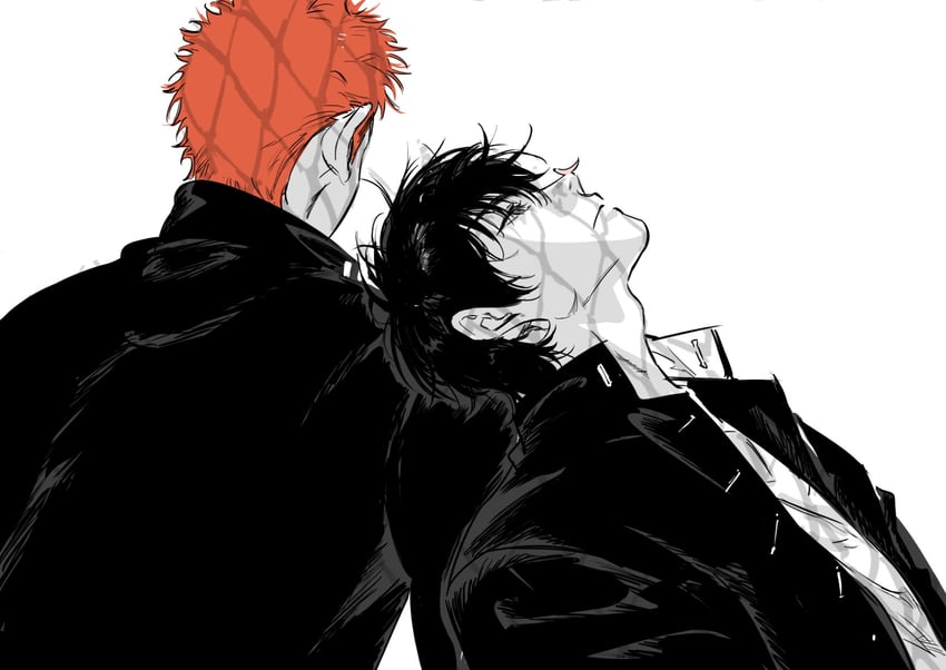 sakuragi hanamichi and rukawa kaede (slam dunk) drawn by atie1225
