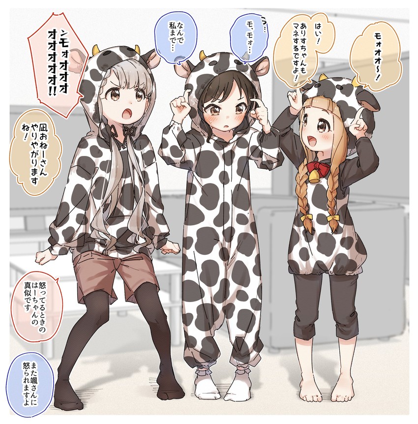 tachibana arisu, hisakawa nagi, and ichihara nina (idolmaster and 1 more) drawn by yukie_(kusaka_shi)