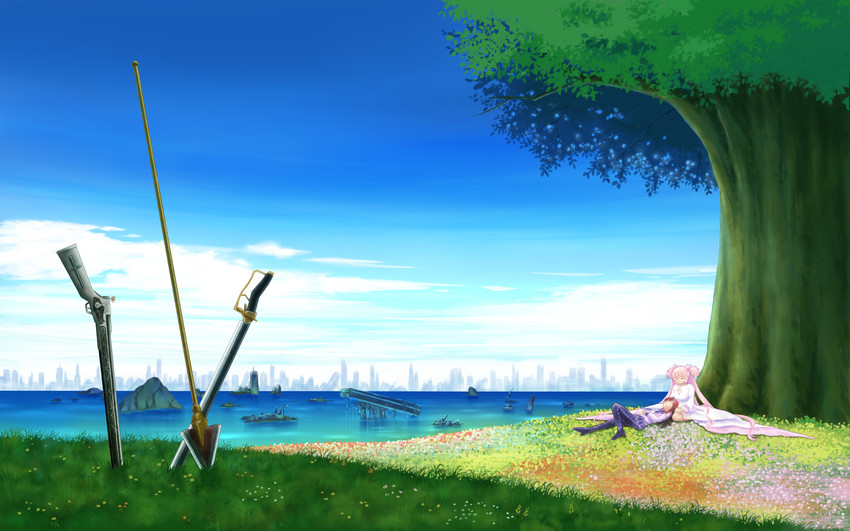 akemi homura, kaname madoka, and ultimate madoka (mahou shoujo madoka magica) drawn by mike_(pisces)