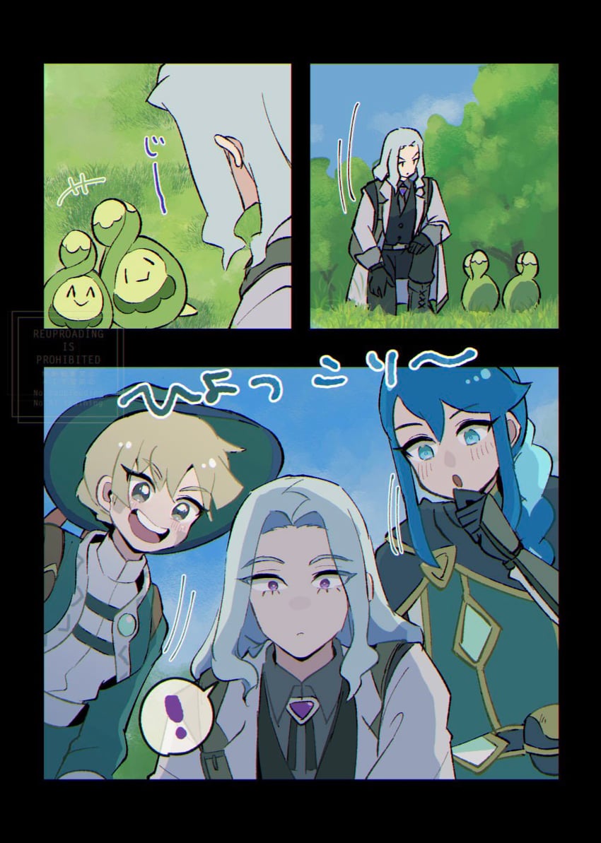 budew, lucius, gibeon, and rystal (pokemon and 1 more) drawn by mogutory