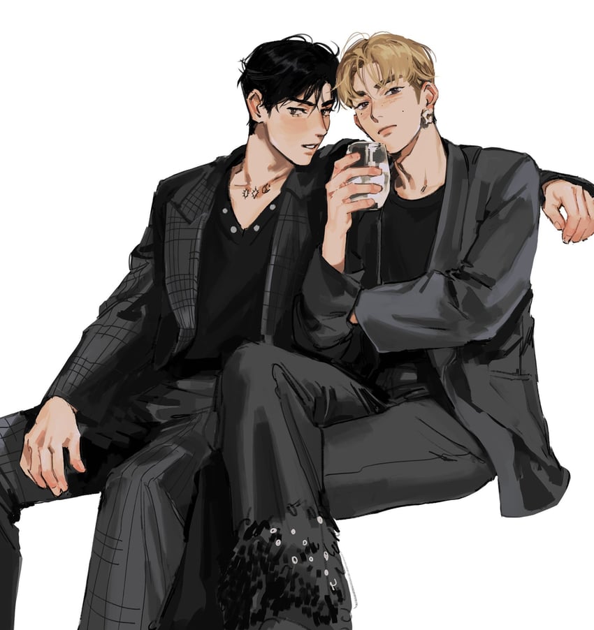 sung han-bin and zhang hao (real life and 1 more) drawn by haotmeal