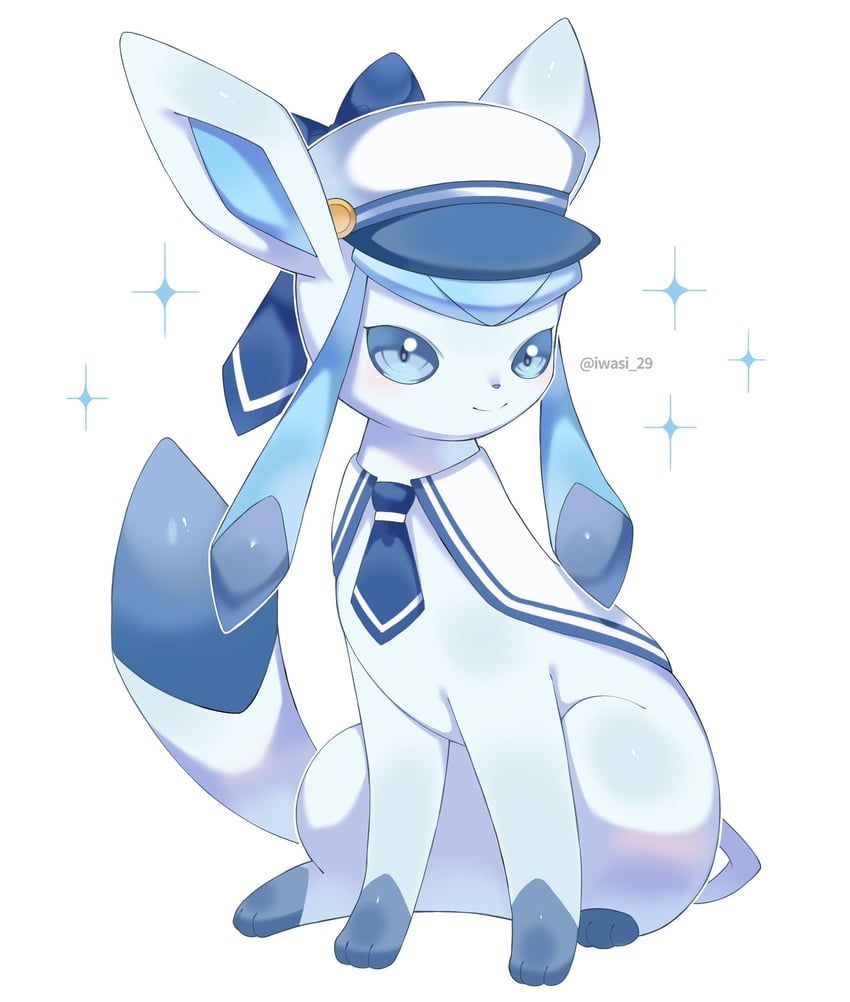 glaceon (pokemon and 1 more) drawn by iwasi_29