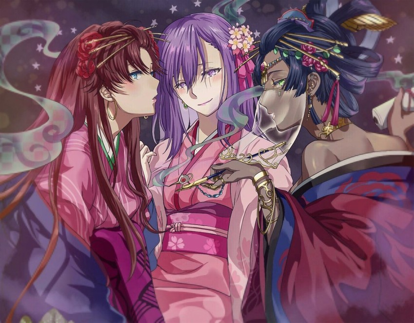 scheherazade, parvati, mata hari, and kasuga no tsubone (fate and 1 more) drawn by yukino_(stardust)