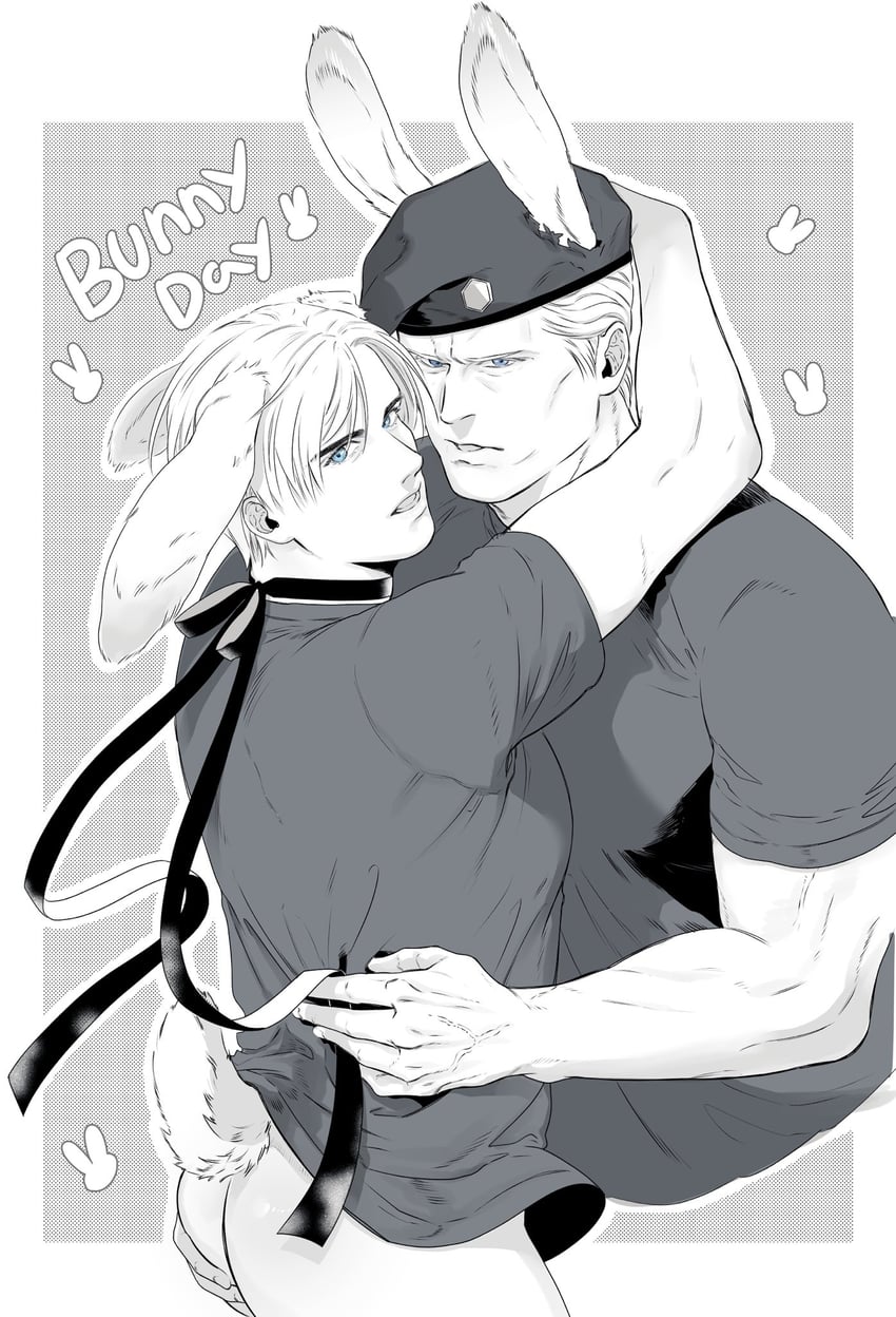 leon s. kennedy and jack krauser (resident evil and 1 more) drawn by ya2der2