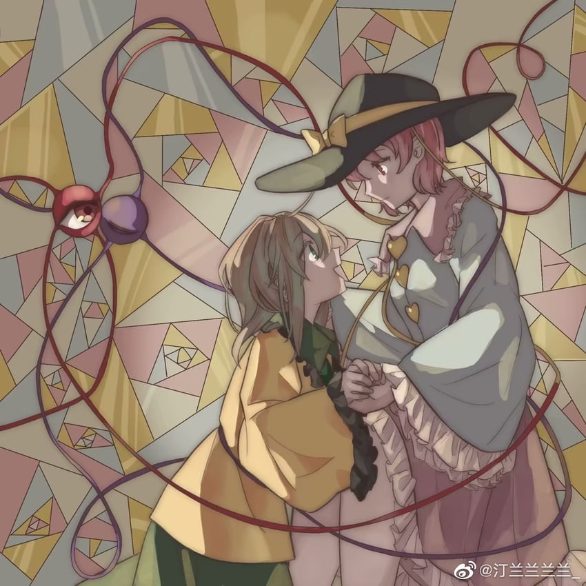 komeiji koishi and komeiji satori (touhou) drawn by tinglanlanlan