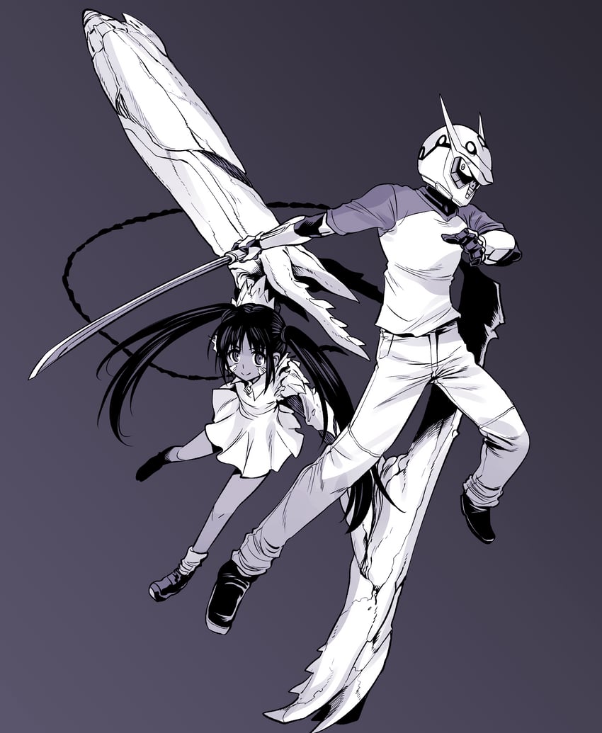tsubaki sadamitsu and koone peenemunde (hakaima sadamitsu) drawn by kato_takuji