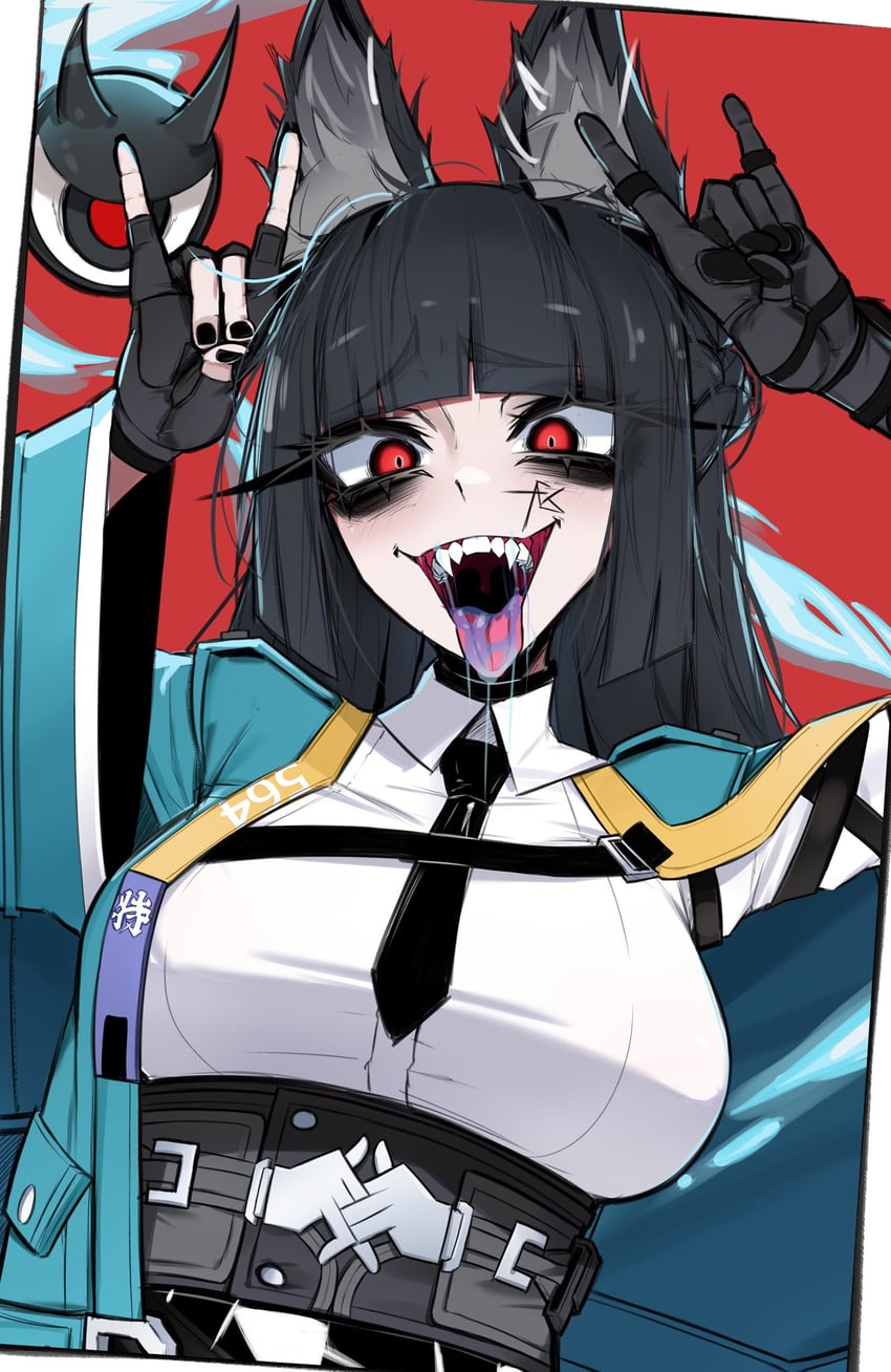 hoshimi miyabi and tailless (zenless zone zero) drawn by ace_glitch