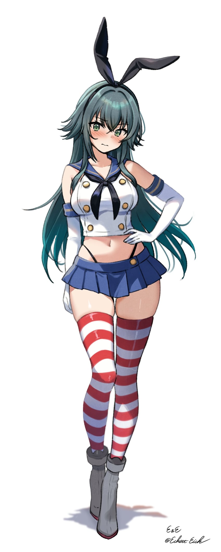 shimakaze and tsukimura temari (kantai collection and 2 more) drawn by eckert&eich