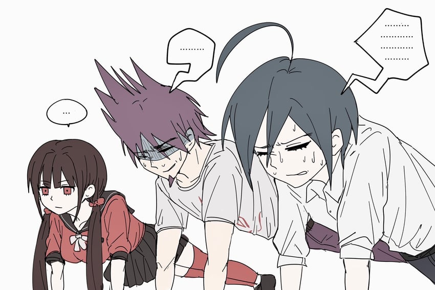 harukawa maki and momota kaito (danganronpa and 1 more) drawn by hwang_(h751073)
