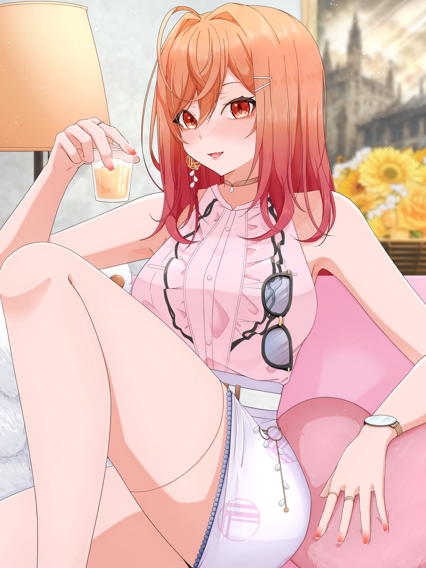 ichijou ririka (hololive and 1 more) drawn by nagi_clip
